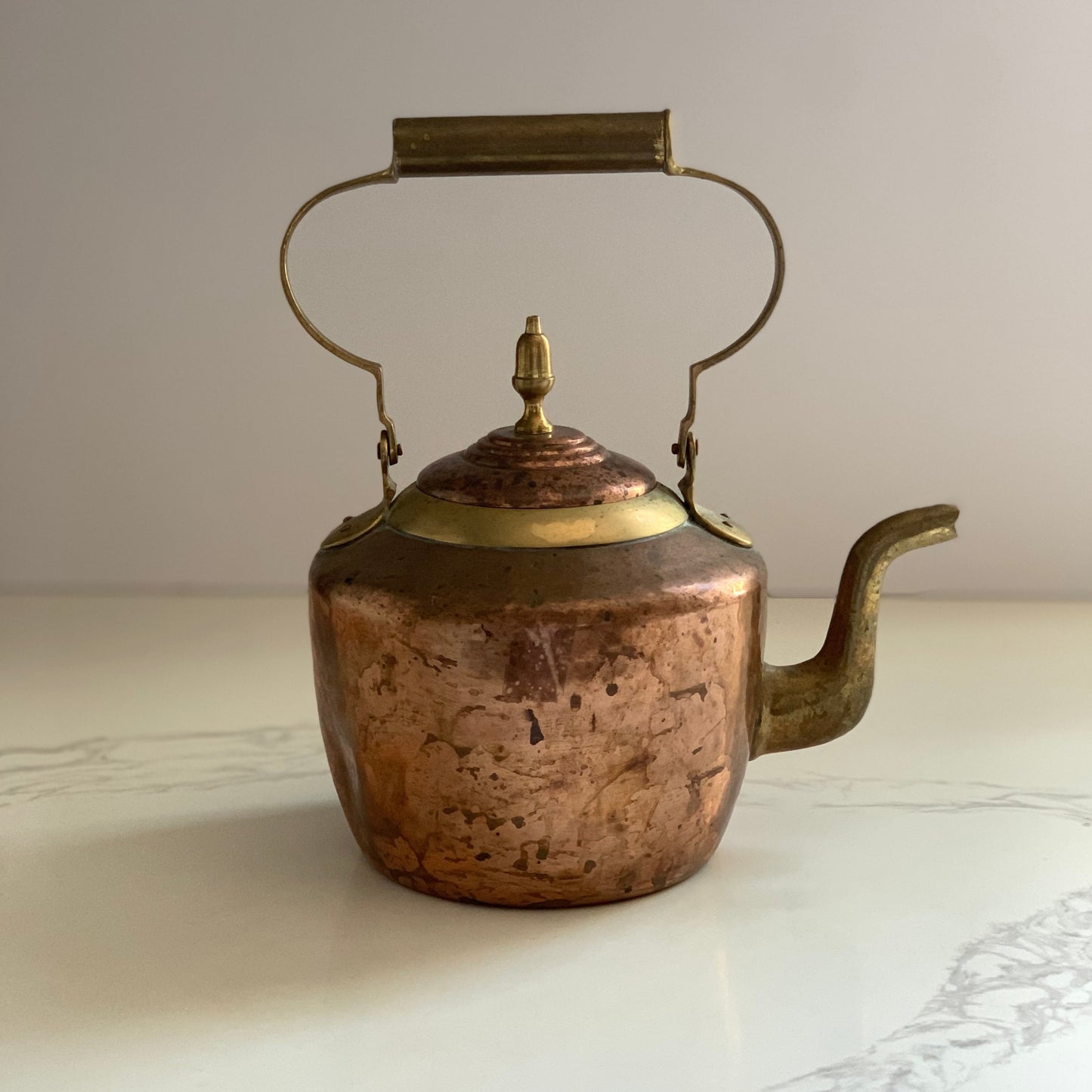 Copper and Brass Tea Kettle