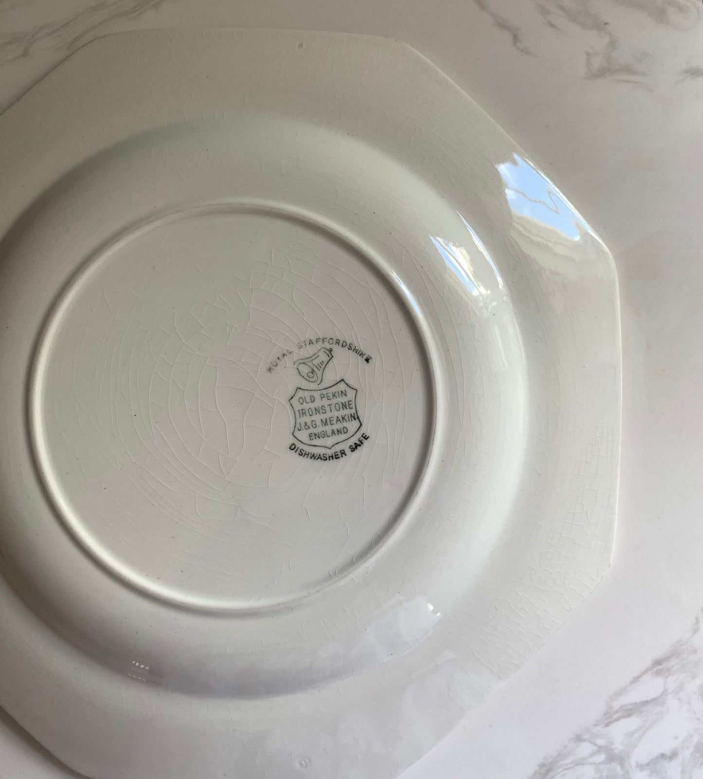 Blue + White Ironstone Plate