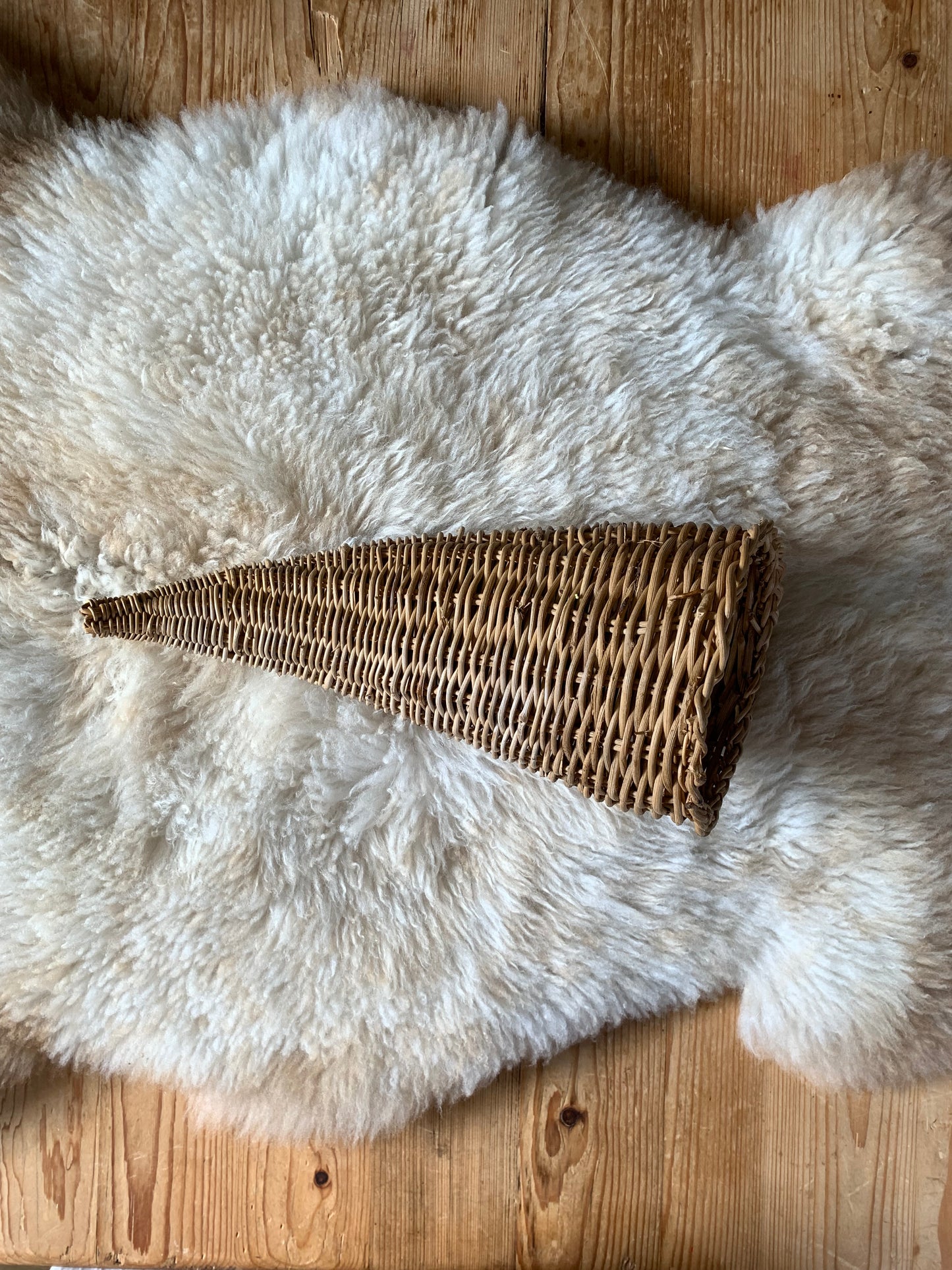 Wicker Cornucopia Basket