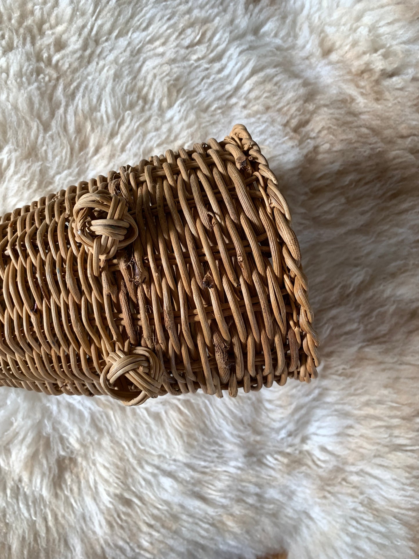 Wicker Cornucopia Basket
