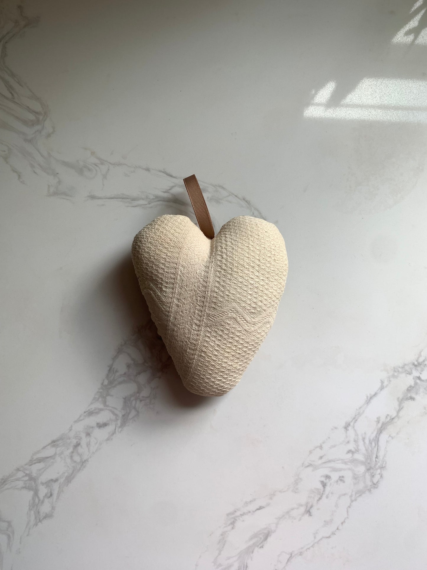 Pink + Green Quilted Heart