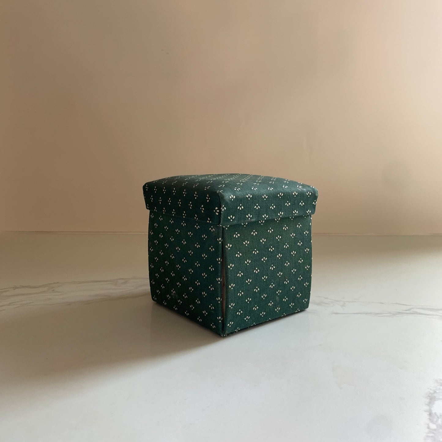 Vintage Green Floral Singer Sewing Box