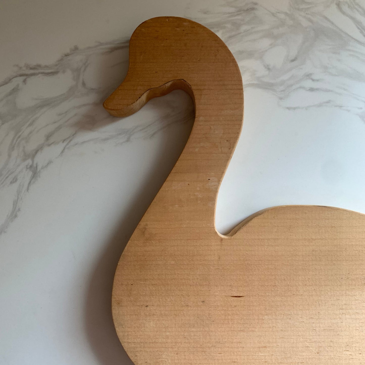 Hand Carved Wooden Swan