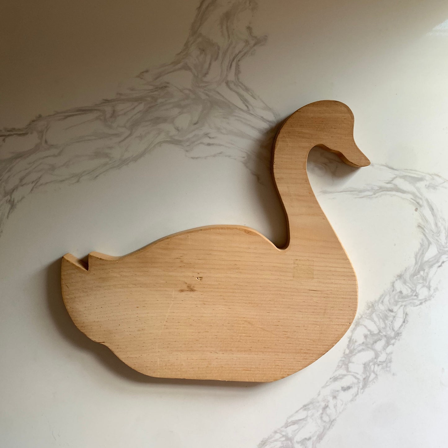 Hand Carved Wooden Swan
