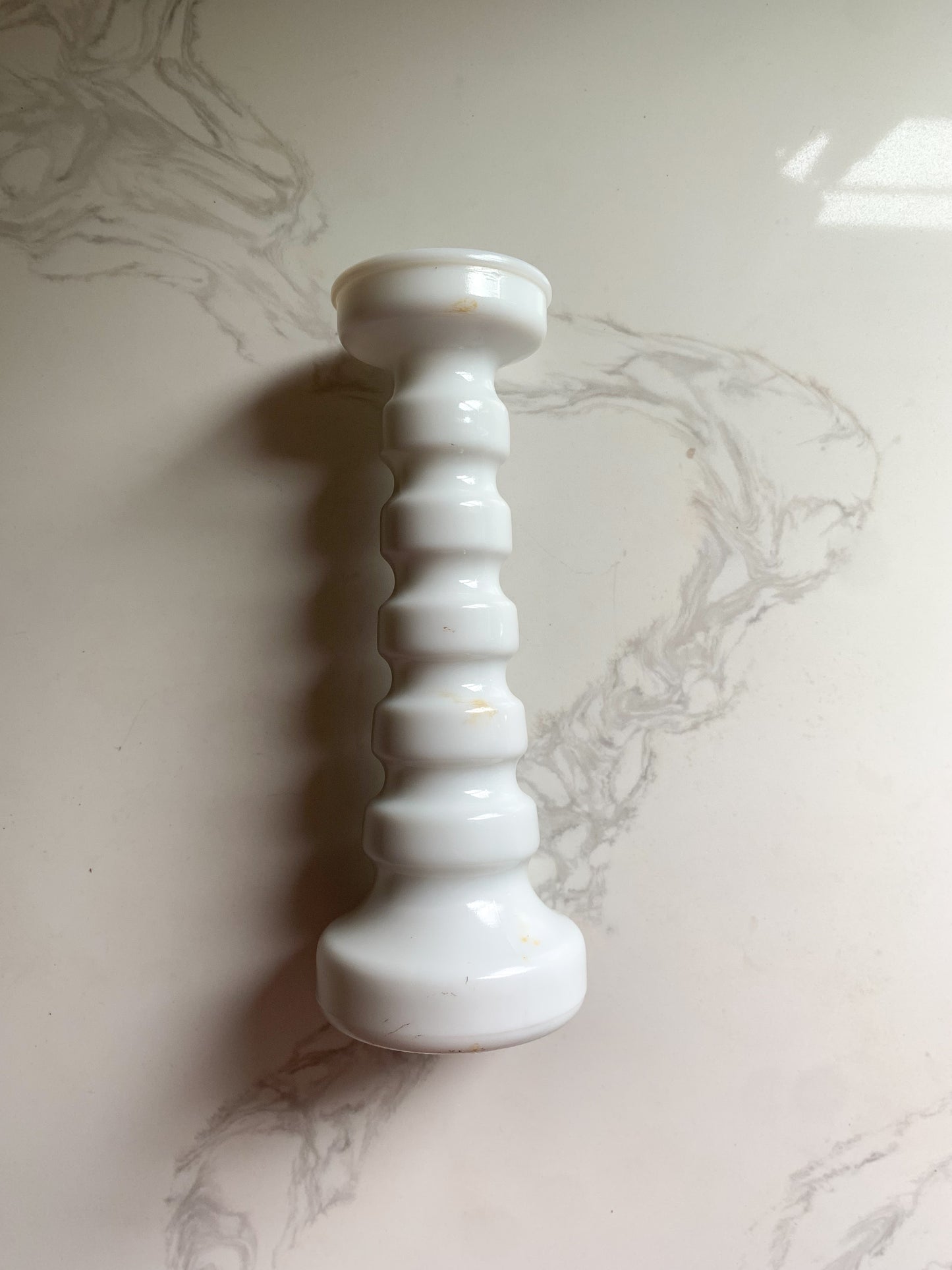 Vintage Milk Glass Candleholder