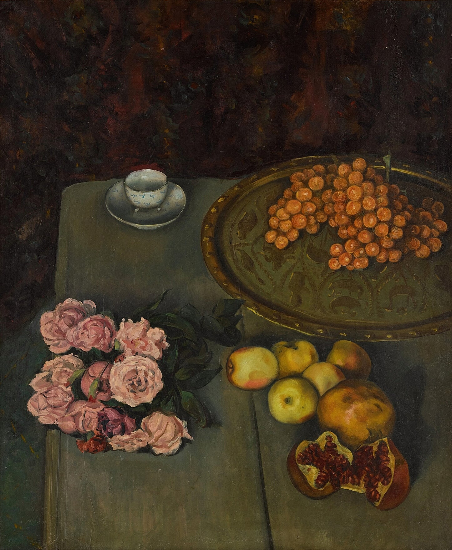 “Nature Morte aux Roses et aux Fruits”