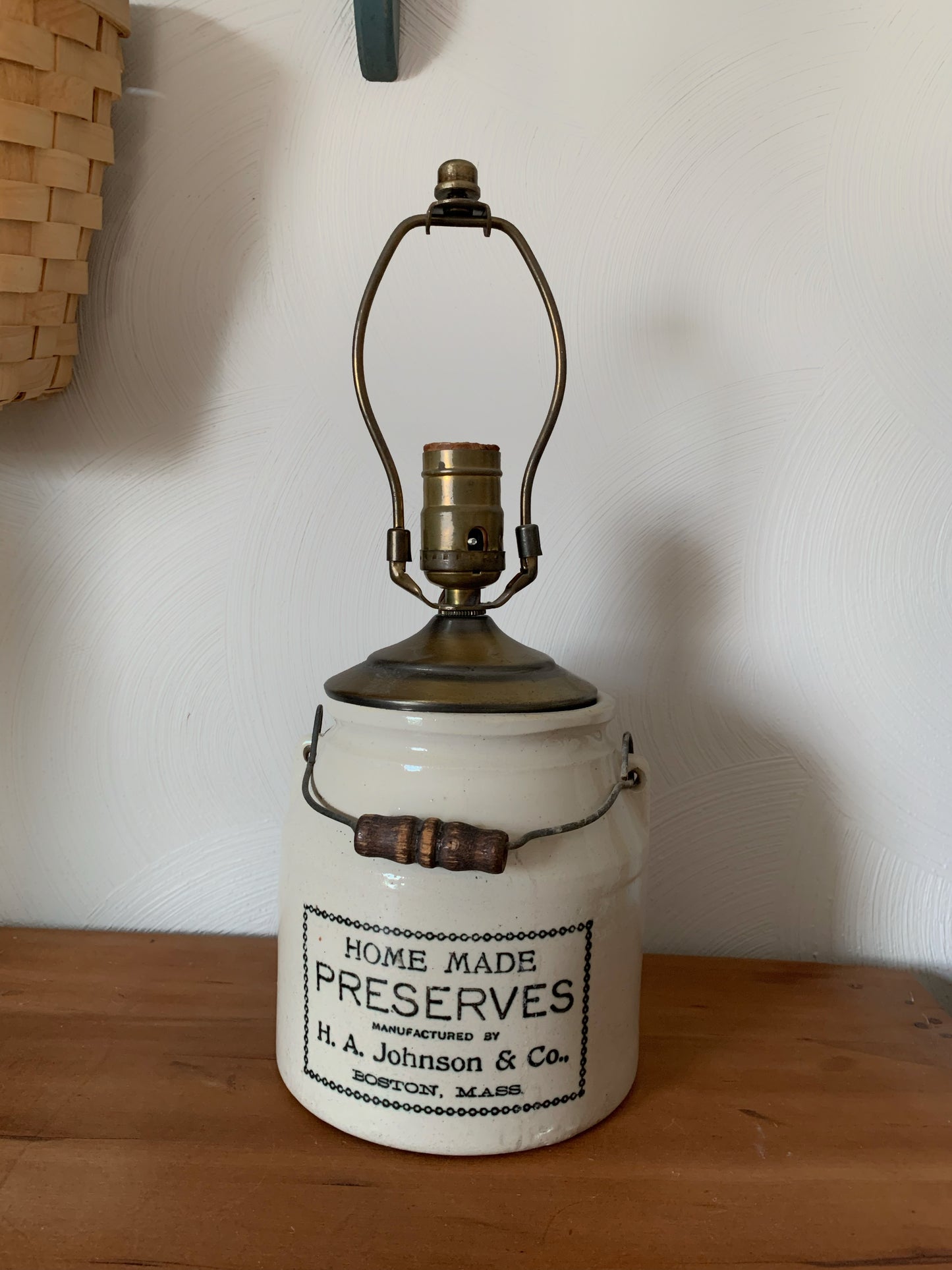 Antique Crock Lamp