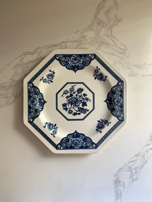 Blue + White Ironstone Plate