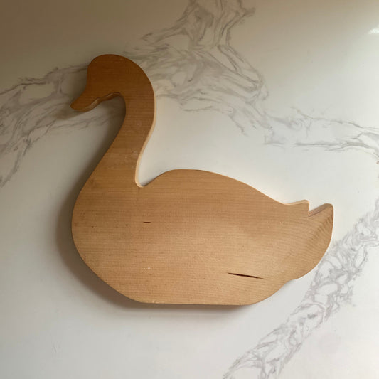 Hand Carved Wooden Swan