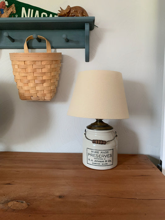 Antique Crock Lamp